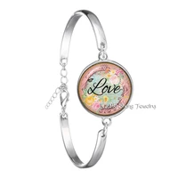 beauty love hope believe bracelet letter printed 18mm glass dome bible verse bangle for women girl quote christian jewelry gifts