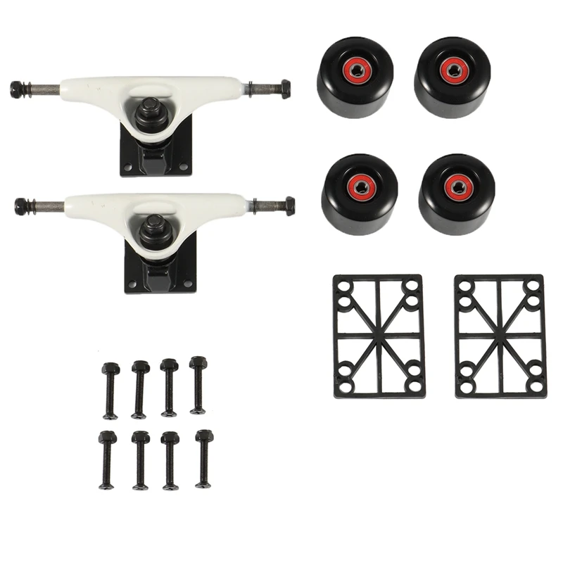 

Top!-5 Inch Skateboard Trucks with 55mm Wheels ABEC Bearing Combo Set with Pad and Hardware