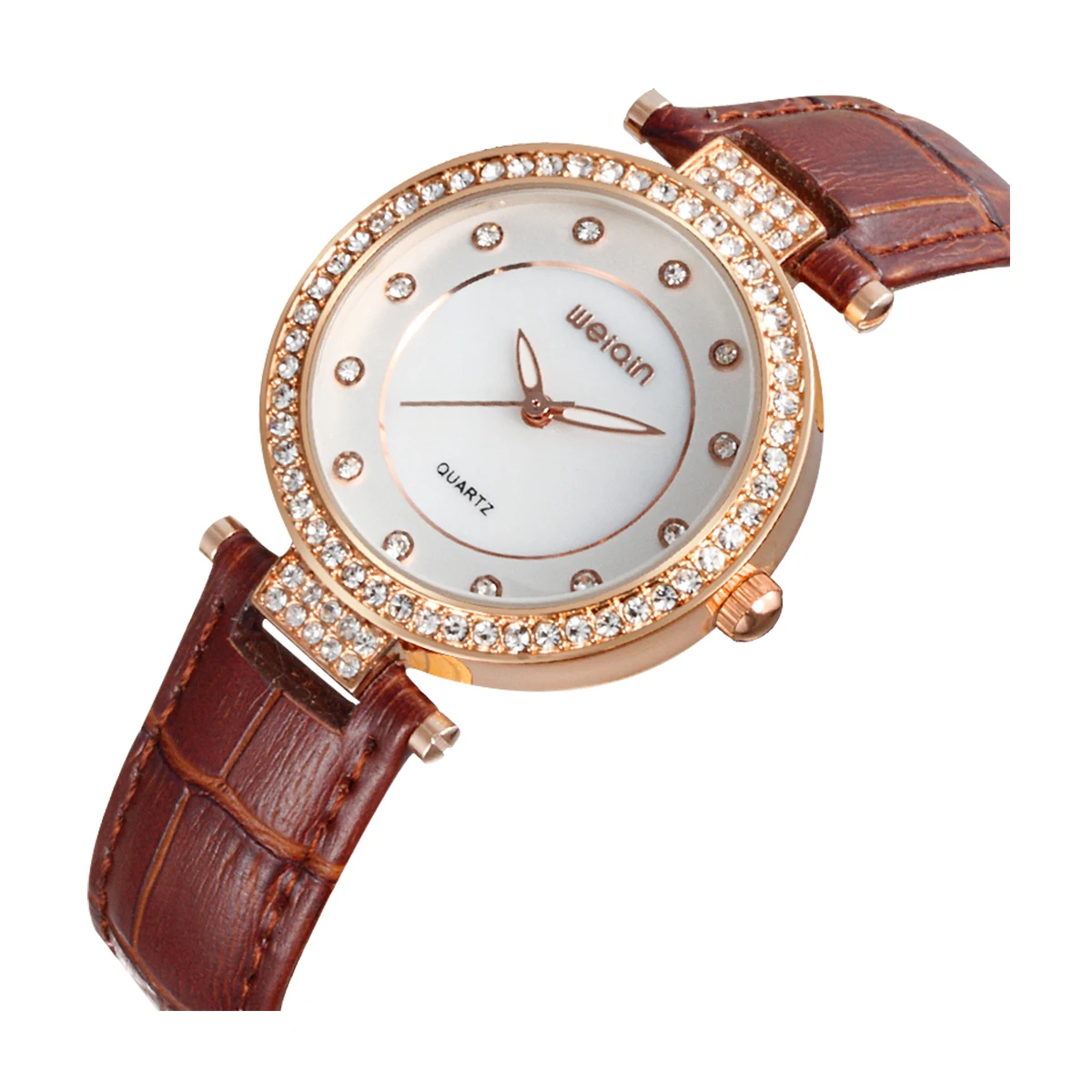

2020New Fashionable Luxury Crystal Diamond Lady Watch Leisure Leather Waterproof Quartz Lady Watch Lady Gift Relogio Feminino