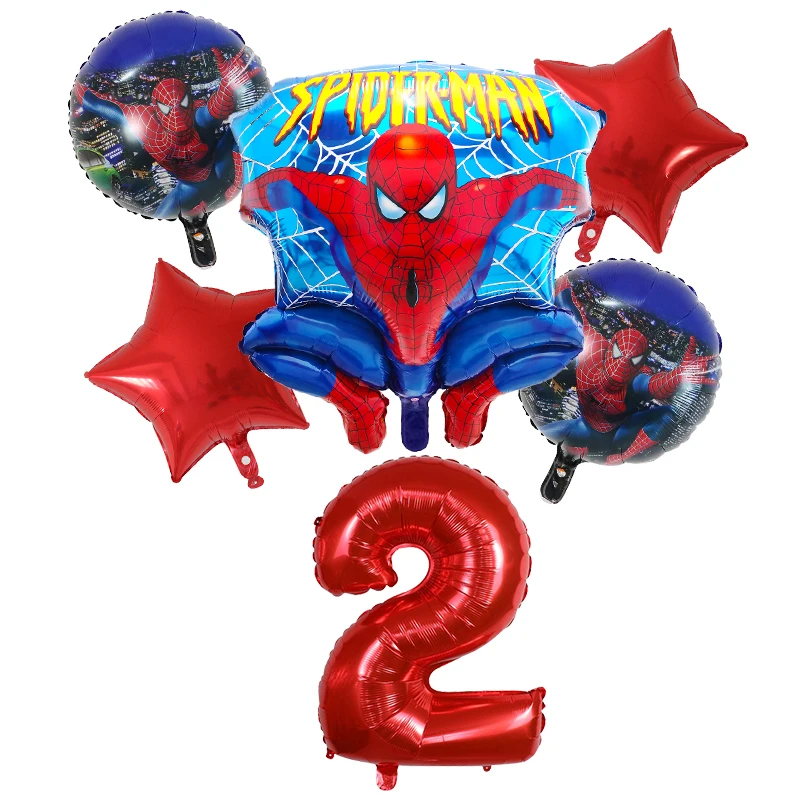 Воздушные шары Spider Superhero Man Foil Balloons Air Globos Avengers для детского праздника 1, 2, 3, 4, 5 лет, украшение для дня рождения и вечеринки, игрушка для детей на Baby Shower.