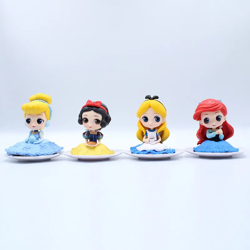 Disney's new sitting fairy tale princess Snow White Alice Mermaid Cinderella Scenery Cake children's toys Girlsɻirthday Gifts |