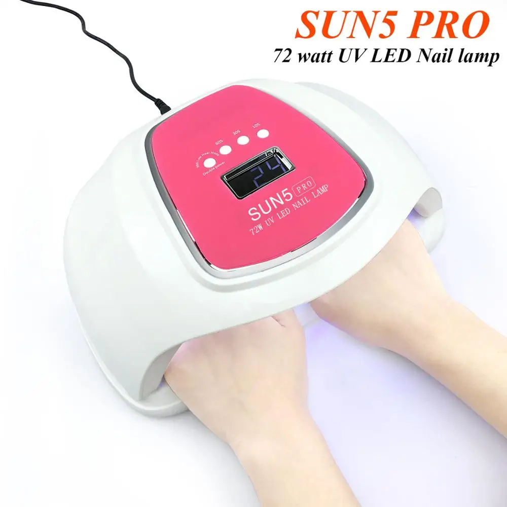 YUJIA SUN 5Pro УФ лампа для сушки ногтей 72 Вт Светодиодный светильник двухручный