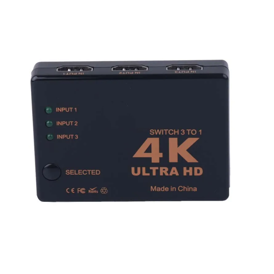 Даже не подозревали 4K Mini 3 Порты и разъёмы совместимому с HDMI переключатель 1080P