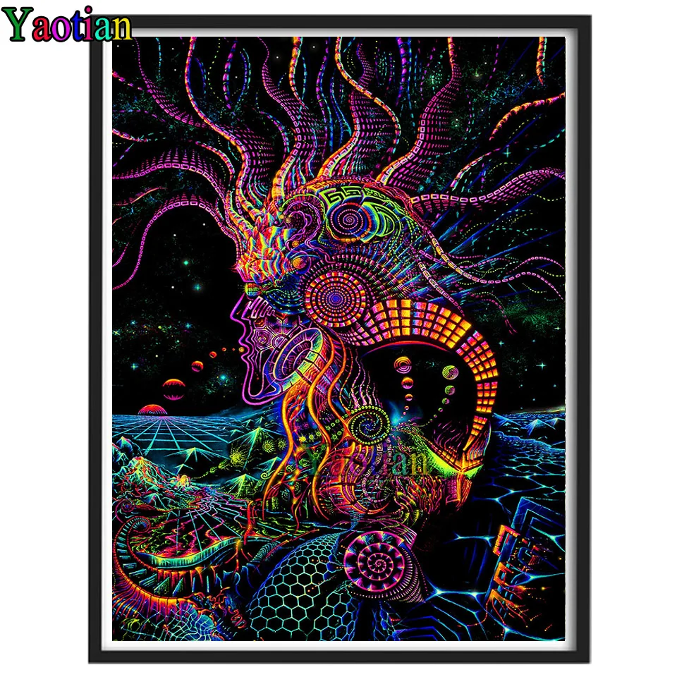 

Full Square Diamond Mosaic Embroidery Abstract Art 5d Diamond Painting Rhinestones Picture Abstract Portrait 5D Home Decor