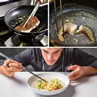 Кухонные щипцы 30 см12 дюймов, длинный щипцы из нержавеющей стали для шеф-повара, зажим для еды, барбекю, мяса, говядины, зубчатые наконечники, кухонная утварь