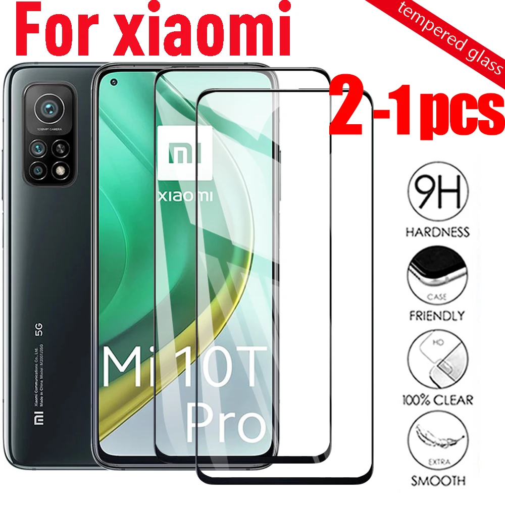 Защита экрана для смартфонов xiaomi mi 10 t T Pro Lite защитное закаленное стекло HD m10 1 2 шт.|Защитные стёкла и плёнки