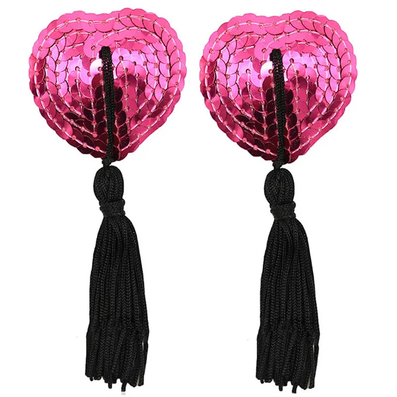 Женская сексуальная блестящая накладка на соски с кисточками наклейки