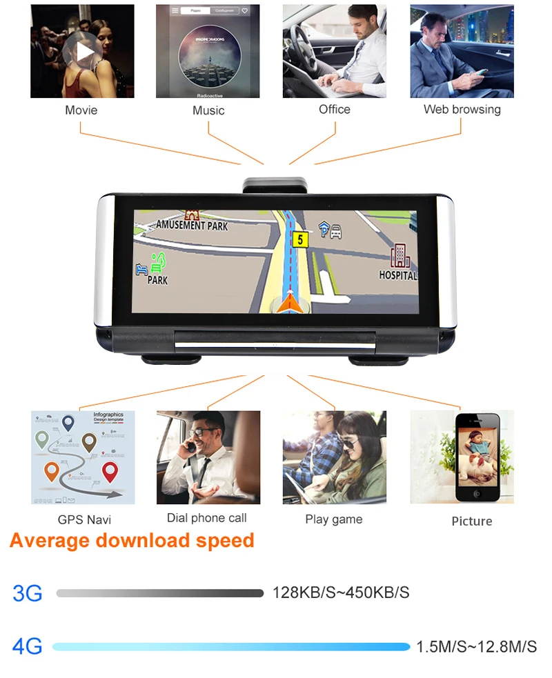 Зеркало видеорегистратор Bluavido ADAS Android 4G 7 &quot FHD 1080P Wi Fi GPS|Видеорегистраторы| |