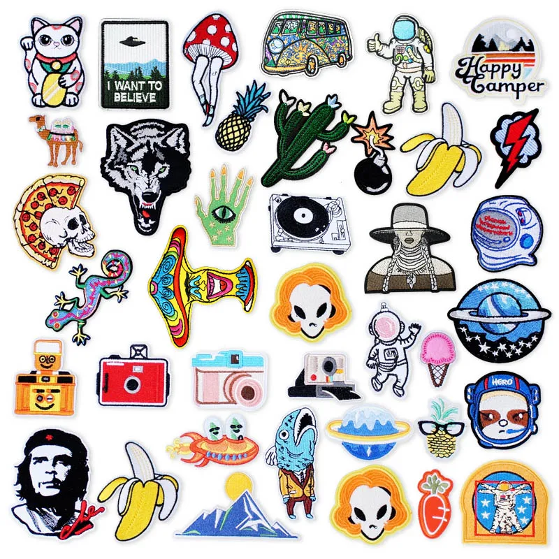 Нашивки с котом ананасом баннаклотом украшение для утюга нашивка одежды шитья