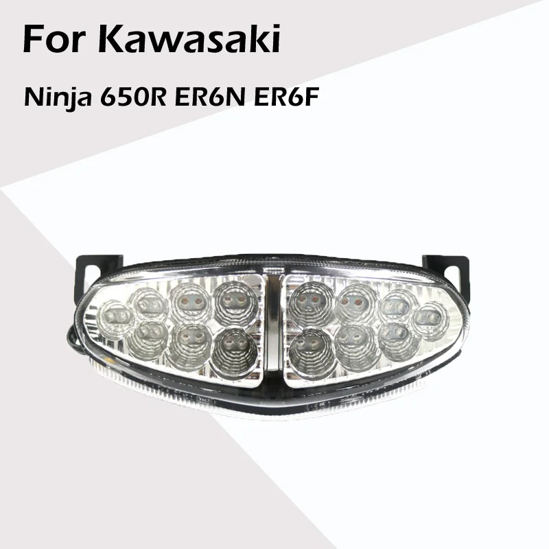 

For Kawasaki Ninja 650R ER6N ER6F 2009 2010 2011 Motorcycle Accessories LED Rear Tail Brake Light Turn Signal Integrated Lamp