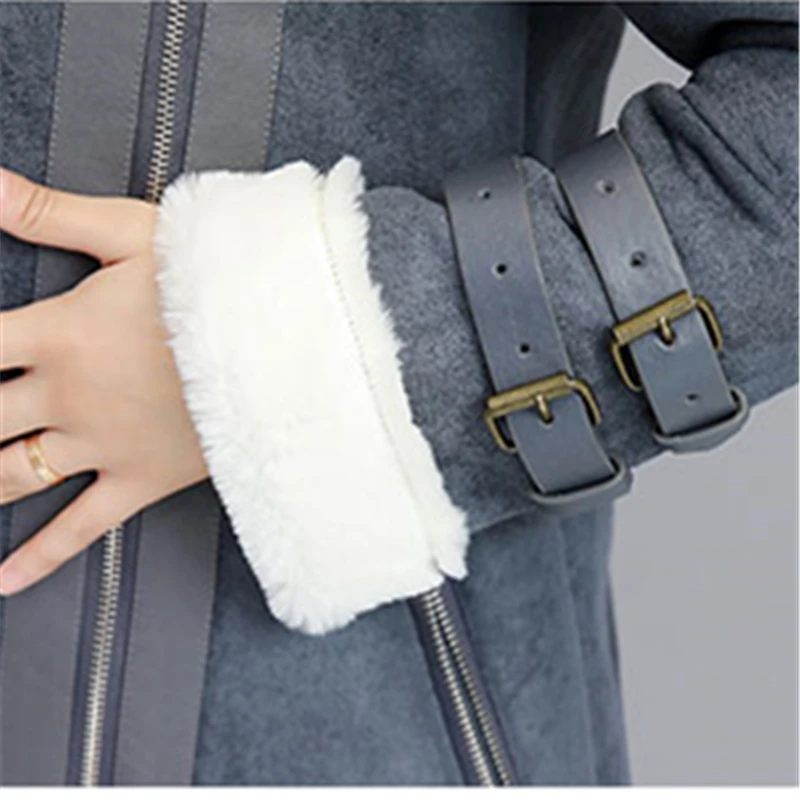 Женское кашемировое пальто с воротником-стойкой теплое хлопковое из овечьей