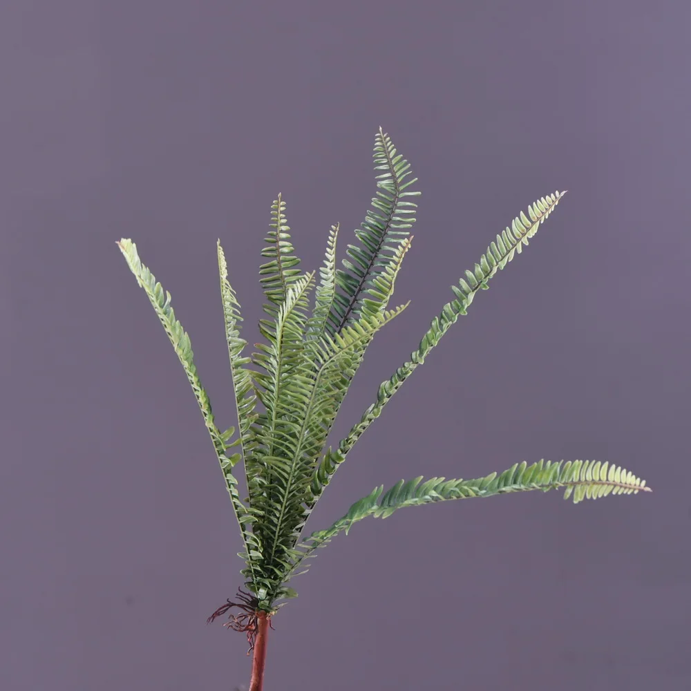 

10 Forks/13 Forks Plastic Fake Green Plant Simulation Shrubs Artificial Persian Grass Fern Leaves Wedding Wall Party Decoration
