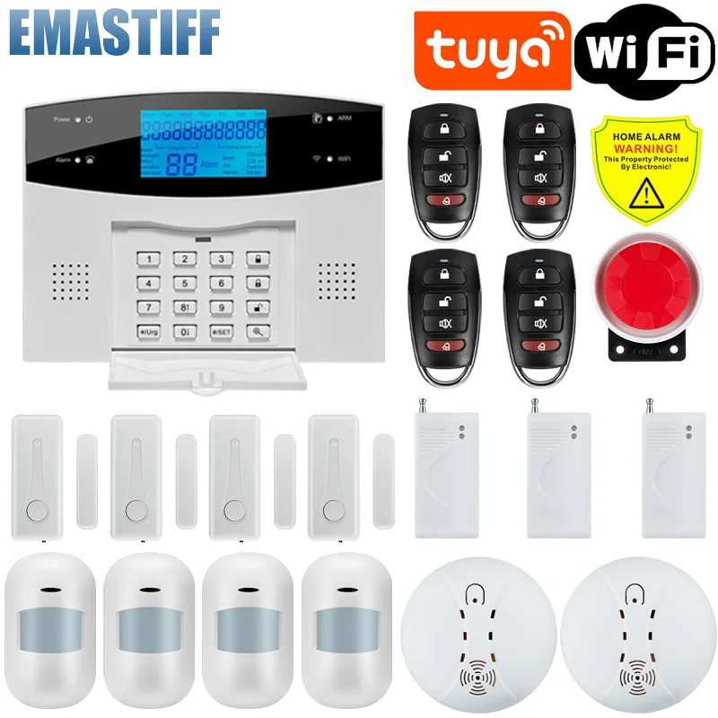 Система охранной сигнализации eMastiff Tuya Wi-Fi Gsm 433 МГц Управление приложениями