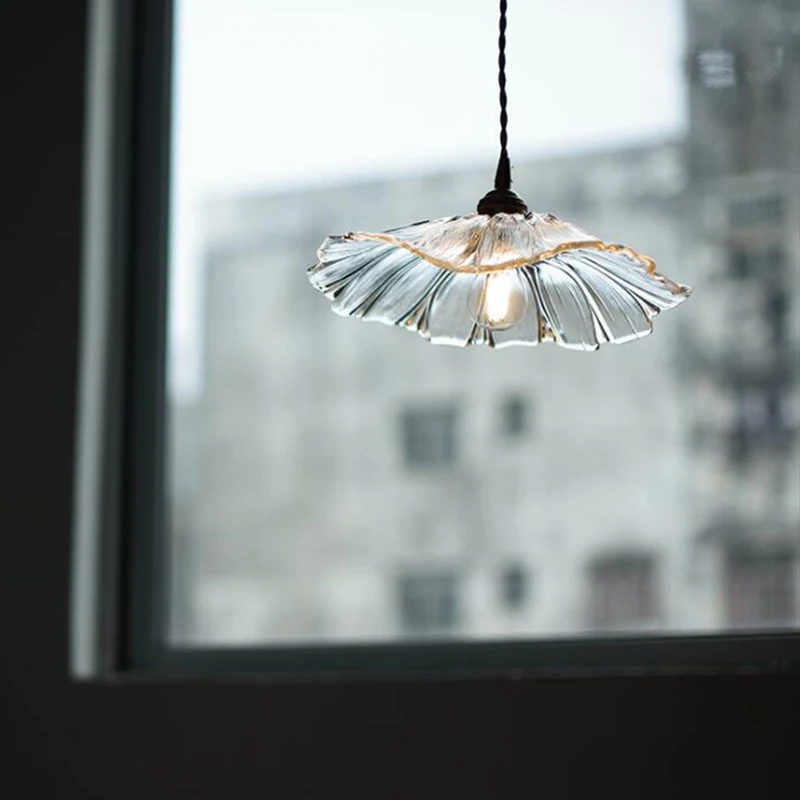 Стеклянная люстра в скандинавском японском стиле для ресторана спальни прихожей