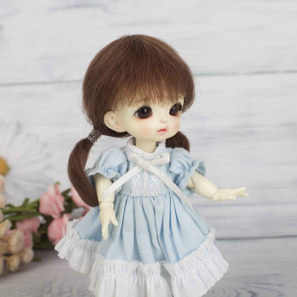 mohair Muziwig 1/8 13-15 см синтетический, мохеровый, для куклы парики 5-6 дюймов прекрасный короткий воздушный челка BJD кукольный парик аксессуары - Цвет: mohair