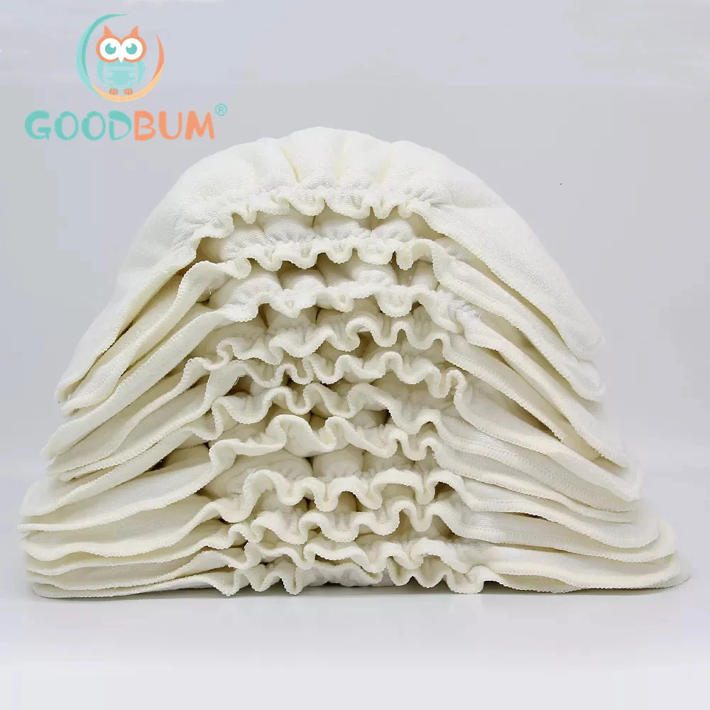 Goodbum 5/10 шт. многоразовый бамбуковый волоконная вставка Детские ткань пеленки