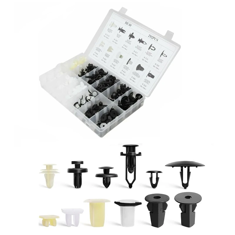 

292Pcs Car Bumper Clips Fender Door Hood Bumper Trim Clips Body Retainer Assortment for Toyota Honda Nissan Mazda
