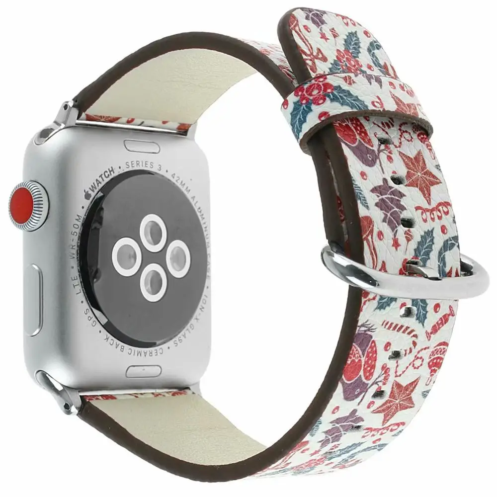 Ремешок спортивный из натуральной кожи для apple watch band 42/38 мм аксессуары 4 44/40