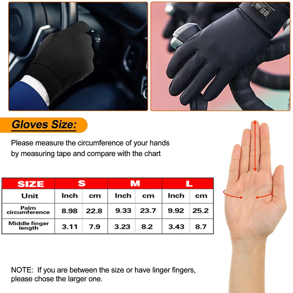 Перчатки с электрическим подогревом зимние варежки водонепроницаемые