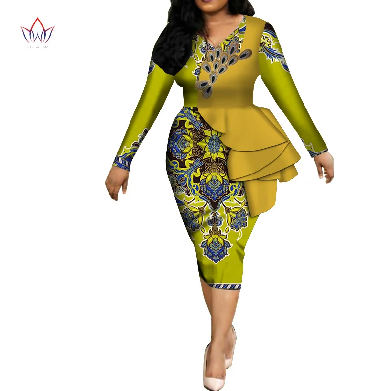 В наличии Мода весна Африка платья для женщин в африканском стиле vestidos печати