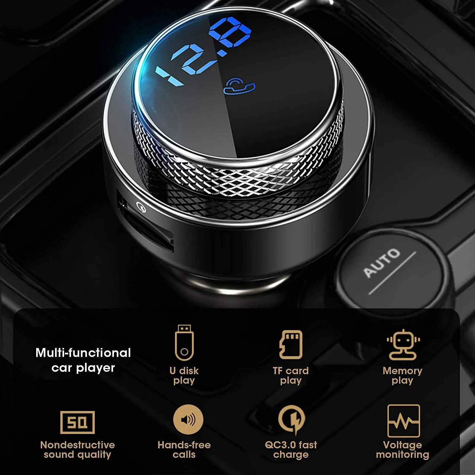 TTFTFP Автомобильный Bluetooth плеер автомобильный MP3 QC3.0 музыкальный быстрое зарядное