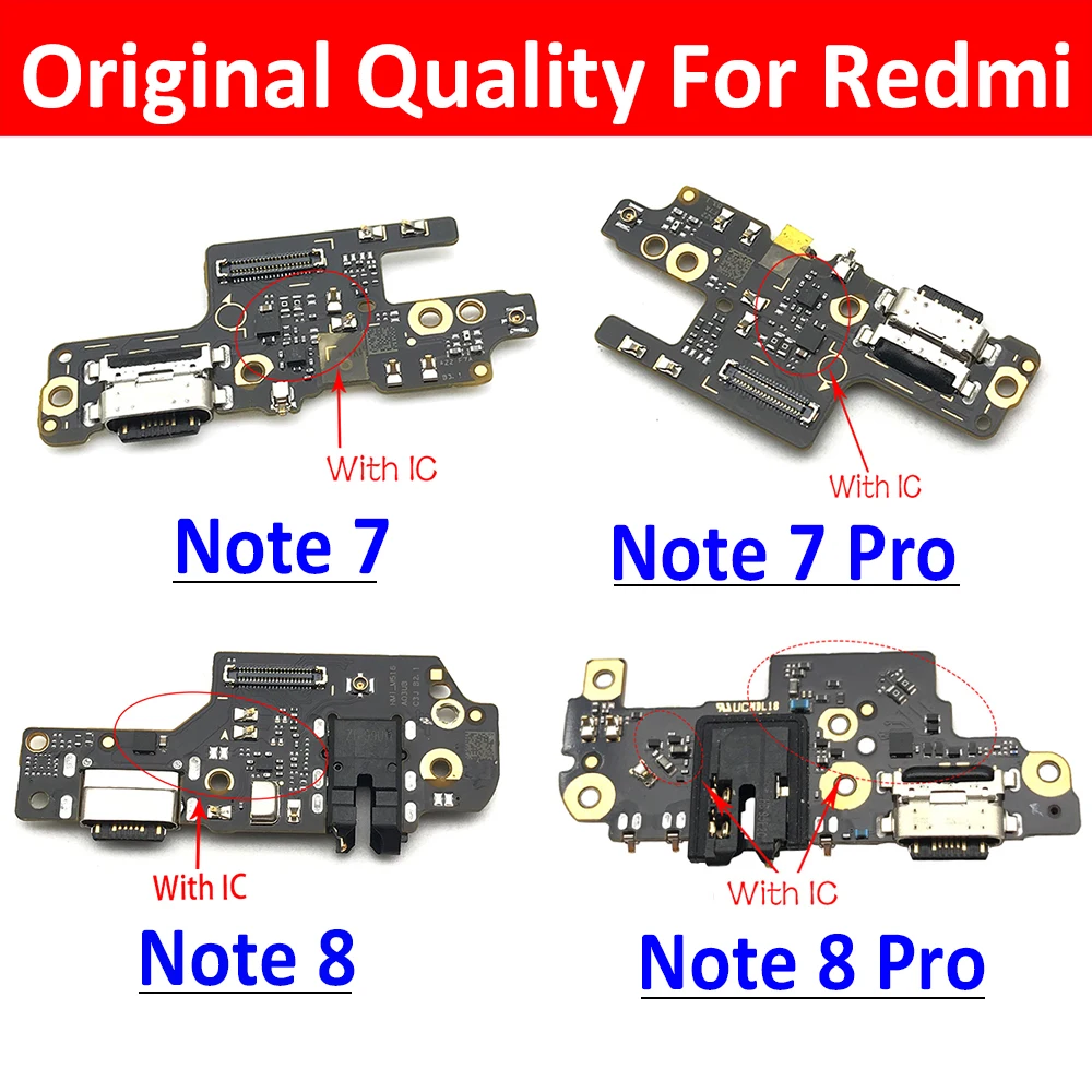 Плата с USB портом для зарядки Xiaomi Redmi Note 8T 9S 8 7 9 Pro модуль микрофона 100%