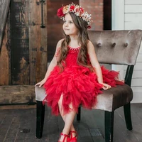 18m 8y baby girls feather tassel tutu thin straps with tulle and birthday party dress girls stage pageant feather skirt