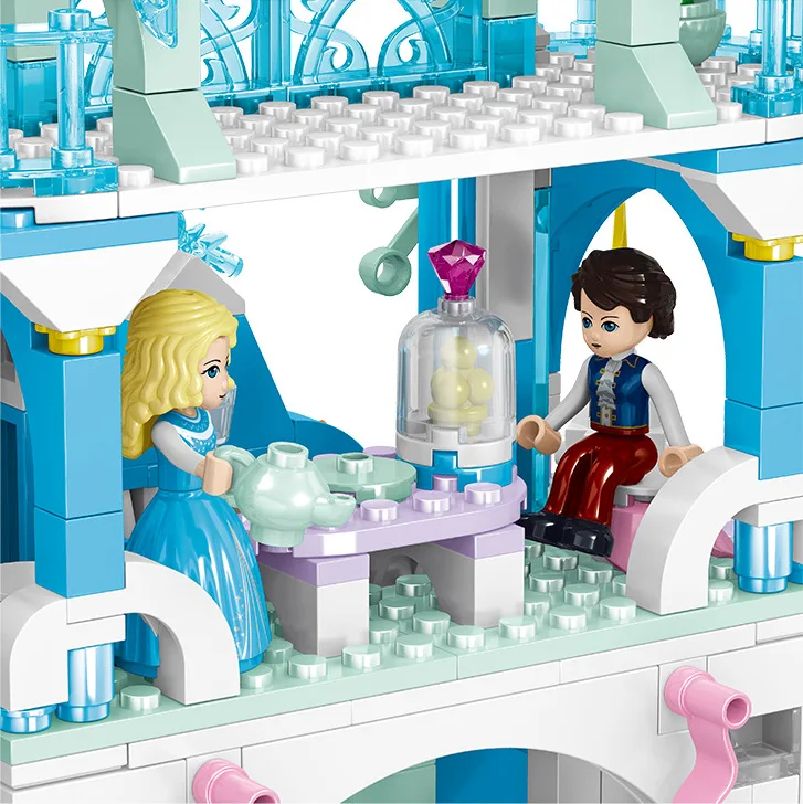 Детский конструктор QL1143 серии ледяной замок принцессы|Блочные конструкторы| |