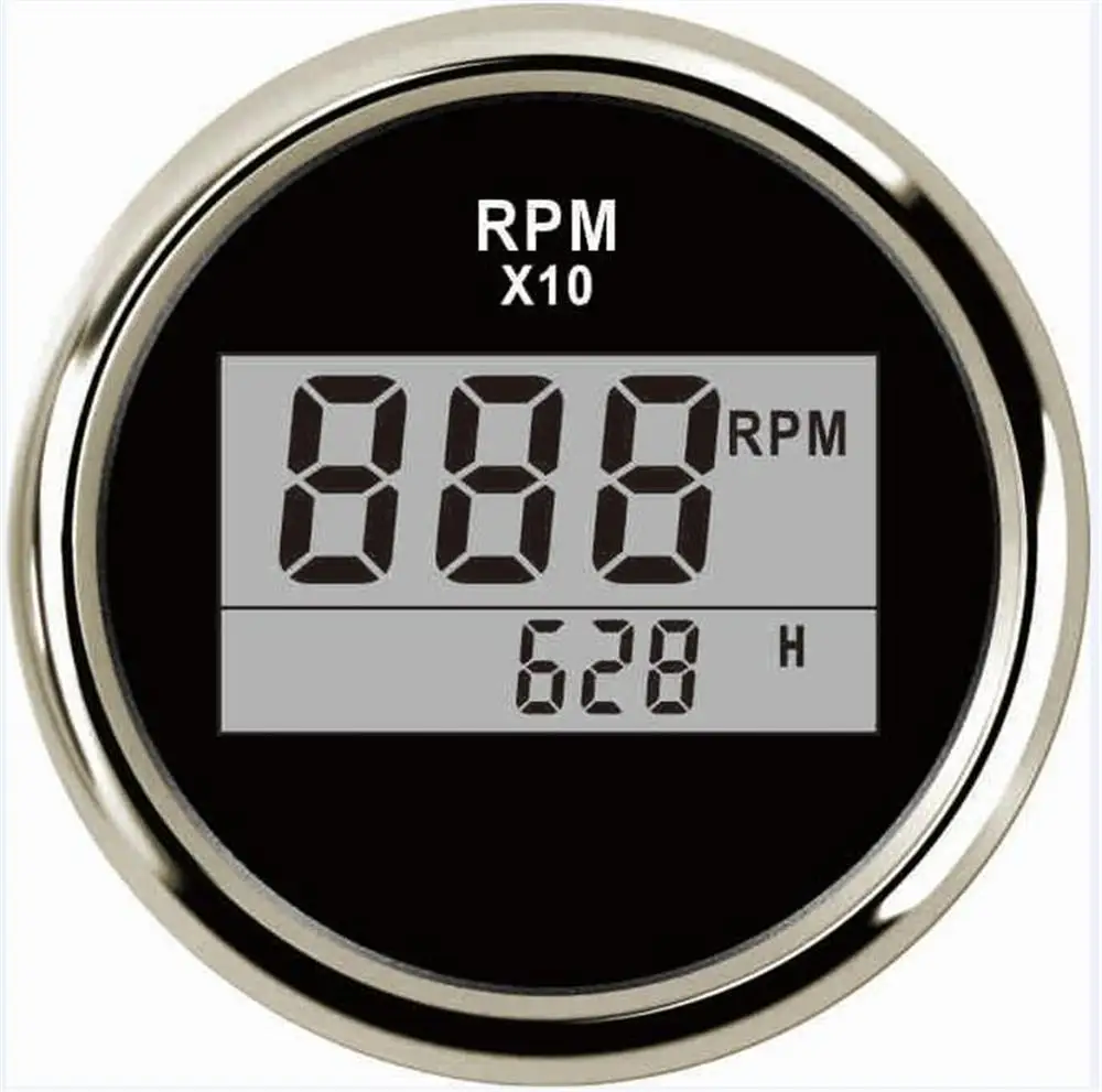 0 9900 об/мин цифровые Тахометры 52 мм черные счетчики Скорости Водонепроницаемые