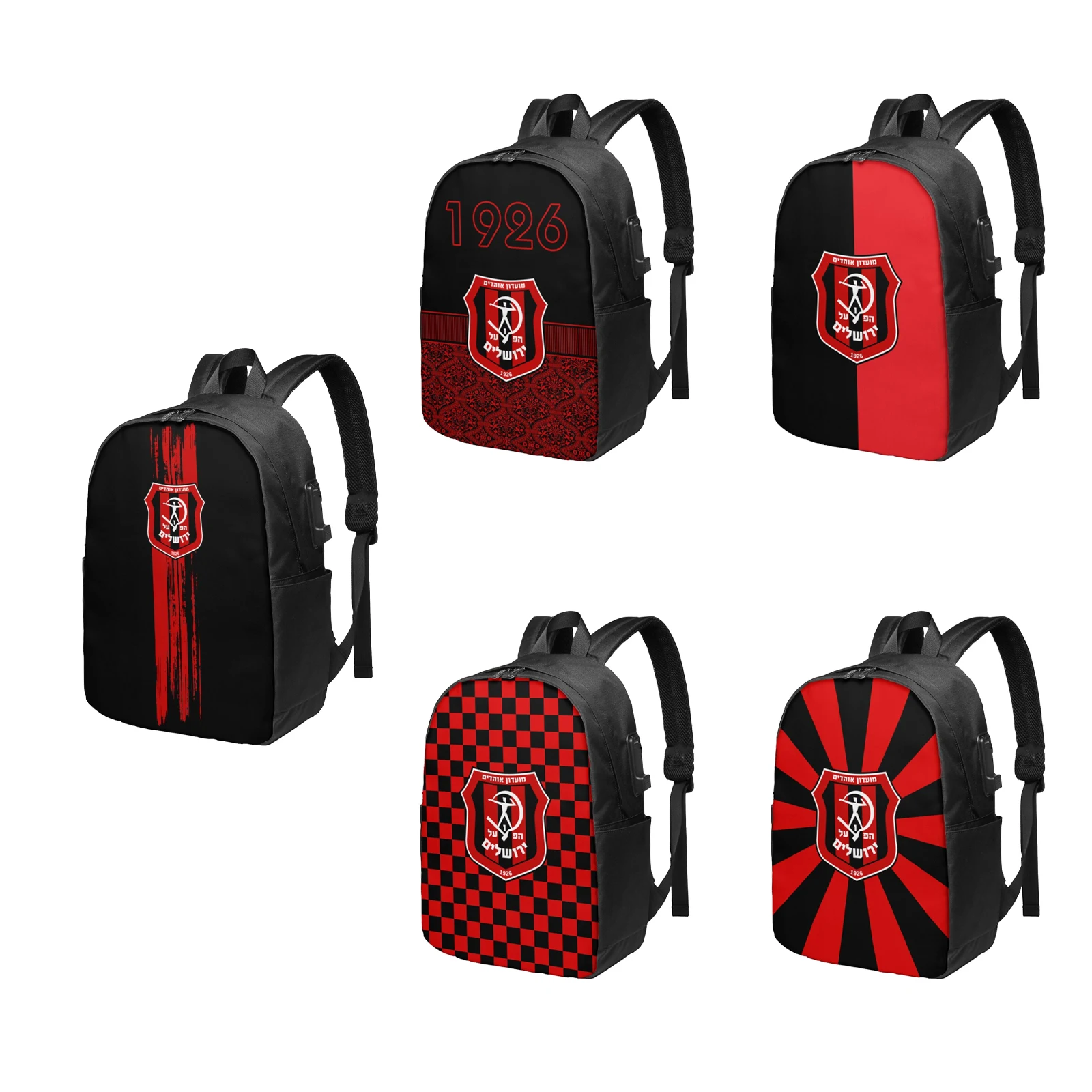 

Туристический рюкзак для ноутбука Хапоэль из Израиля с портом USB, школьная сумка для компьютера для женщин и мужчин