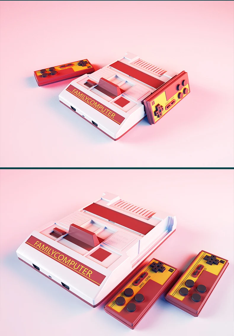 Компактная игровая консоль Coolbaby для NES красная белая домашняя AV Классическая с