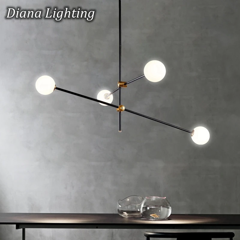 Светодиодные стеклянные люстры LukLoy подвесные лампы для гостиной лофт