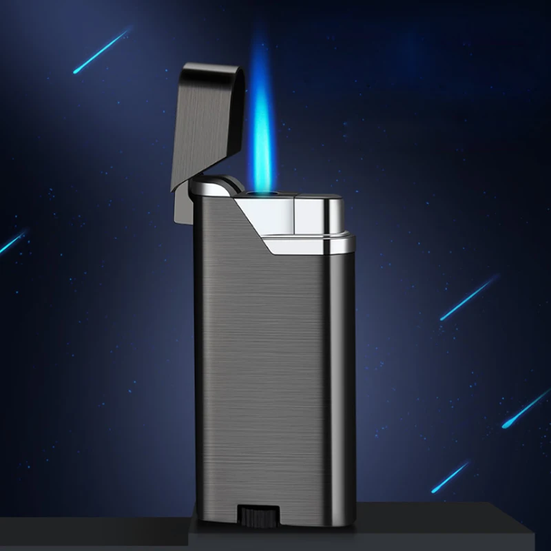 Новая компактная Бутановая Зажигалка Turbo Jet металлические зажигалки для сигарет
