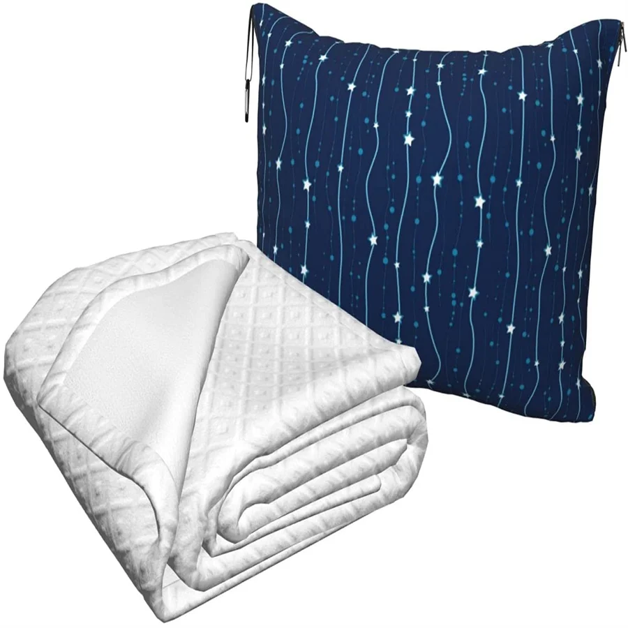 melhor Abstrato Estrelas Viagem Travesseiro Cobertor Dois-em-um Mochila Cinta E Compacto Avião Saco Cintura Suporte 60x43 Polegadas