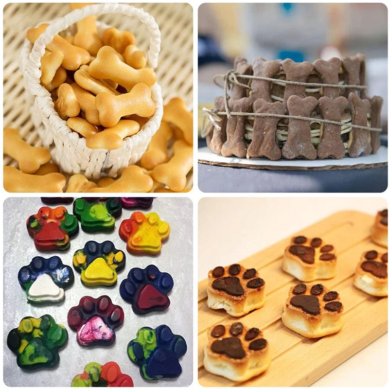 

3D DIY Cat Paw Silicone Bakeware Dog Footprint Feet Mould Cake Molds Bone Mold Creative Cookie Fondant Kitchen Accessories NEW