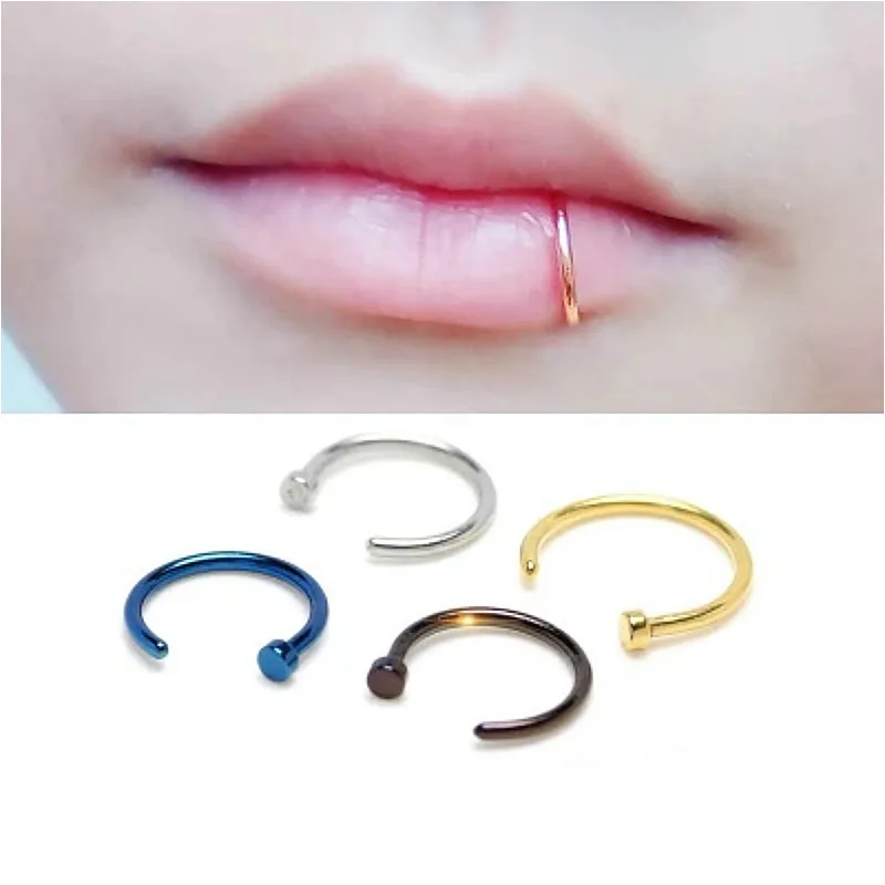 Кольцо для носа имитация кольца губ C образный зажим пирсинга кольцо женское