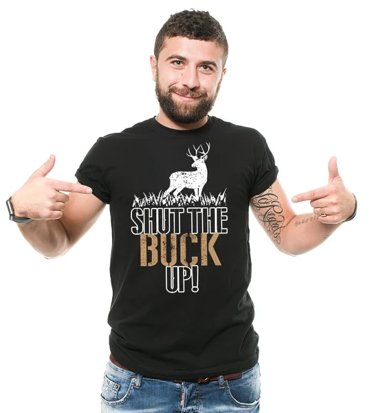 

Hunting T-Shirt Funny Hunting Apparel Hunter Outdoor Shut The Buck Up Tee Shirt