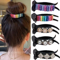 korean rainbow hair claw crabs large for ponytail bun hair clamps candy color clips hairpin fashion headdress accessories gifts