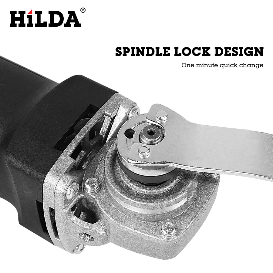 HILDA 910 Вт угловая шлифовальная машина электрический угловой электроинструмент для деревообработки с кабелем