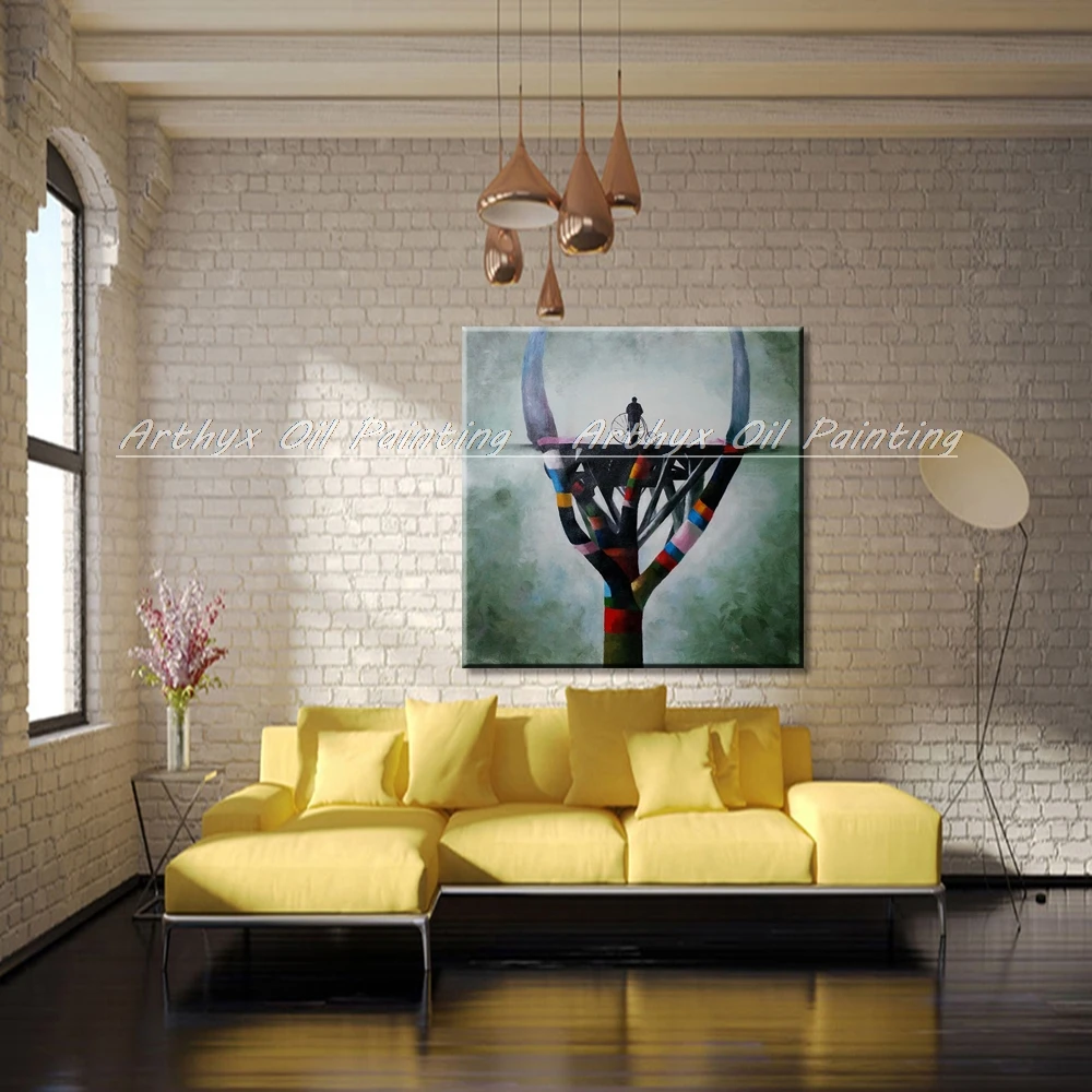 Arthyx ручная роспись Абстрактная масляная живопись на холсте Современные постеры
