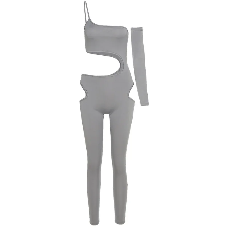 

New Jumpsuit Bodycon Women Sleeveless Strapless Backless Sling Sexy Tight Outdoor Slim Sporty Bodysuit Casual Outfit Summer