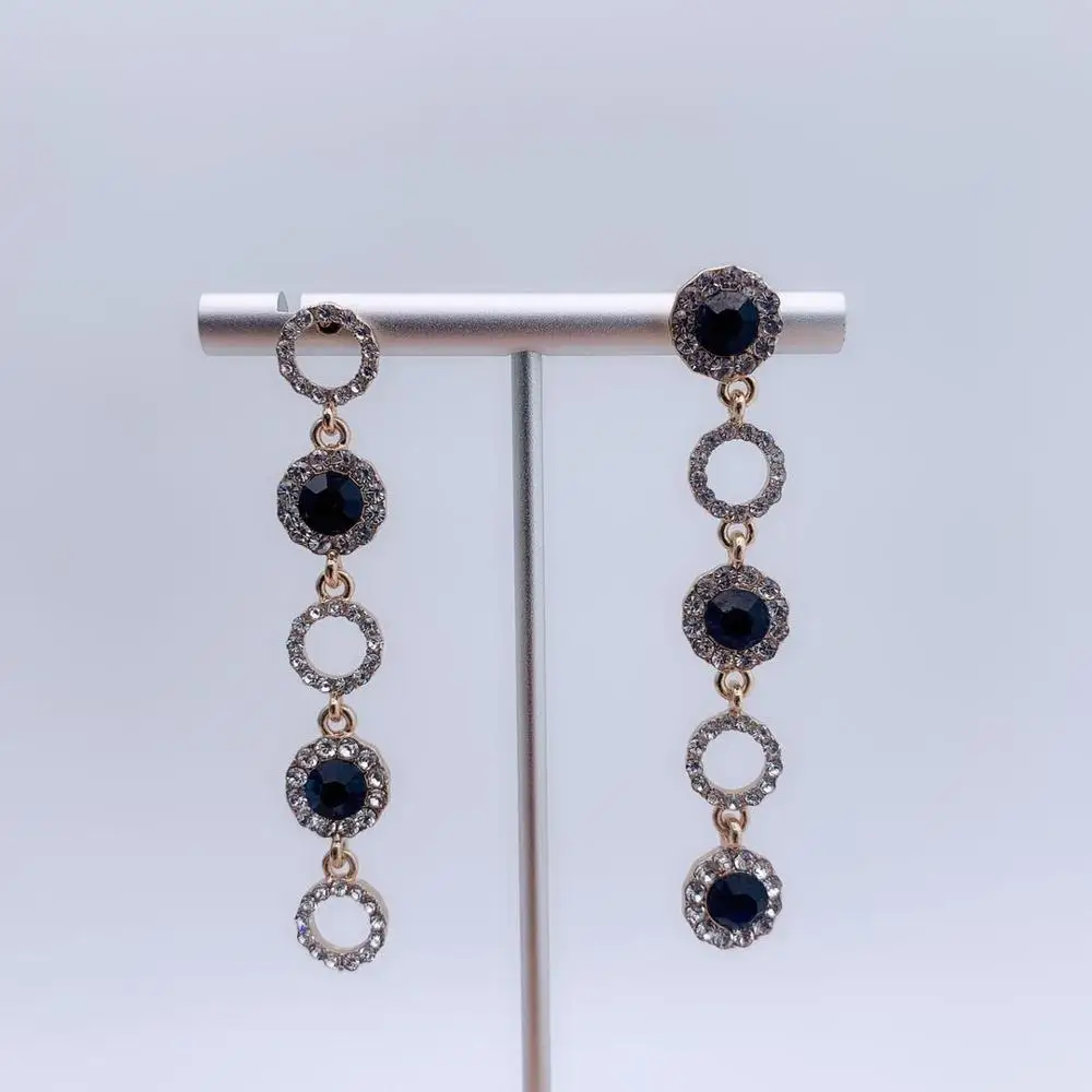 Новые золотые стеклянные серьги модные ювелирные свадебные подарки для