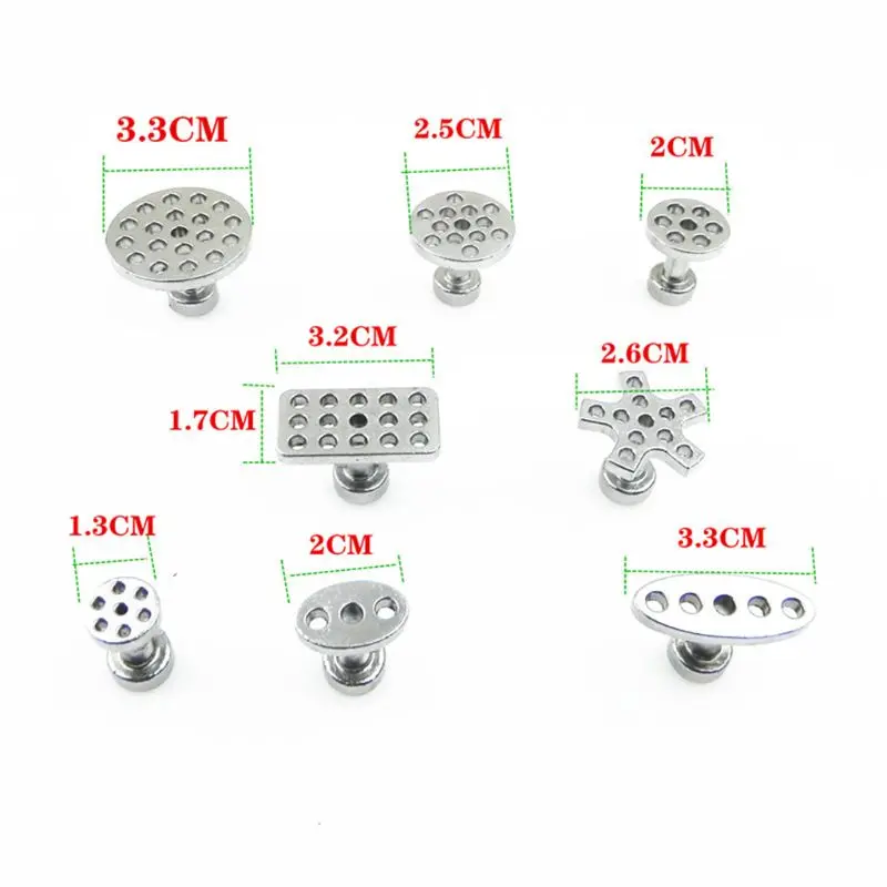 

8Size with 8pcs Auto PDR Tool Kit Aluminum Glue Puller Tabs for Car Suction Cup Q9QD