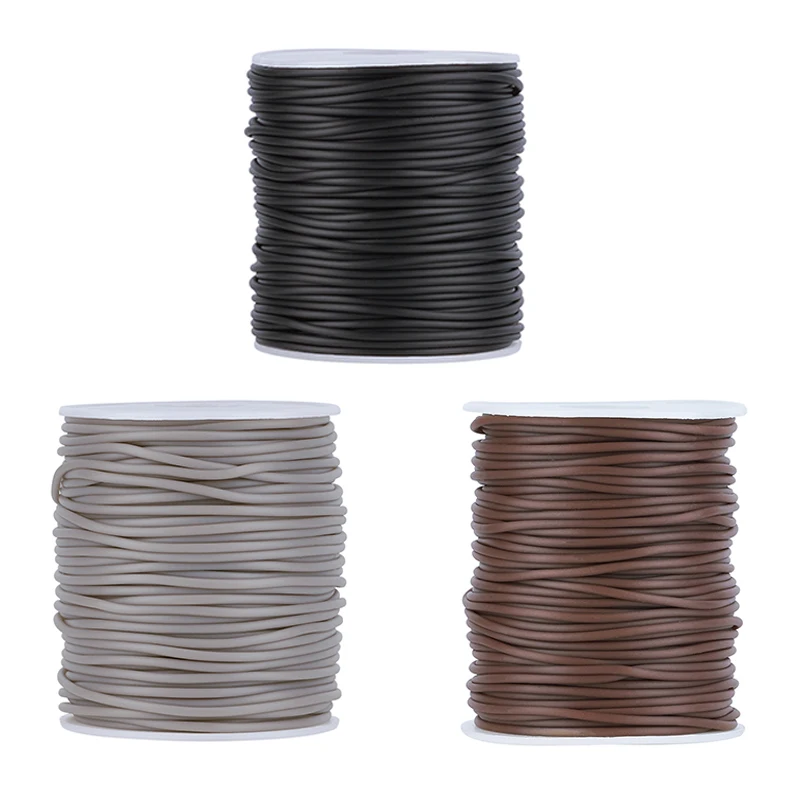 

2mm 3mm Solid Rubber Cord Hollow Tube Pipe for Jewelry Making with Plastic Spool