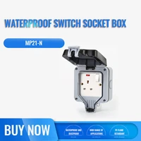 uk ip66 waterproof circuit breaker socket embedded household appliances bathroom washing machine dust proof switch power adapter