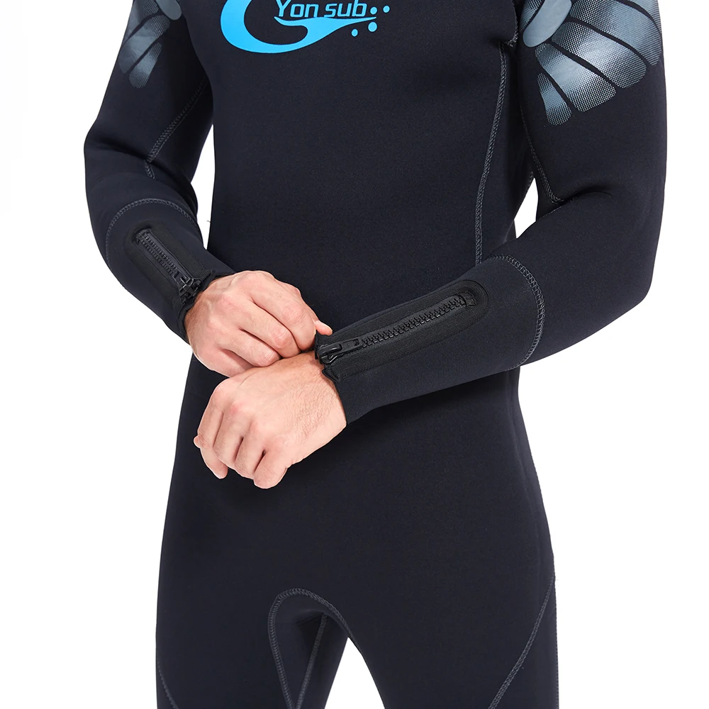 Гидрокостюм YONSUB Neoprene Scuba 5MM Man для серфинга, подводной охоты и плавания, черный YW5001.