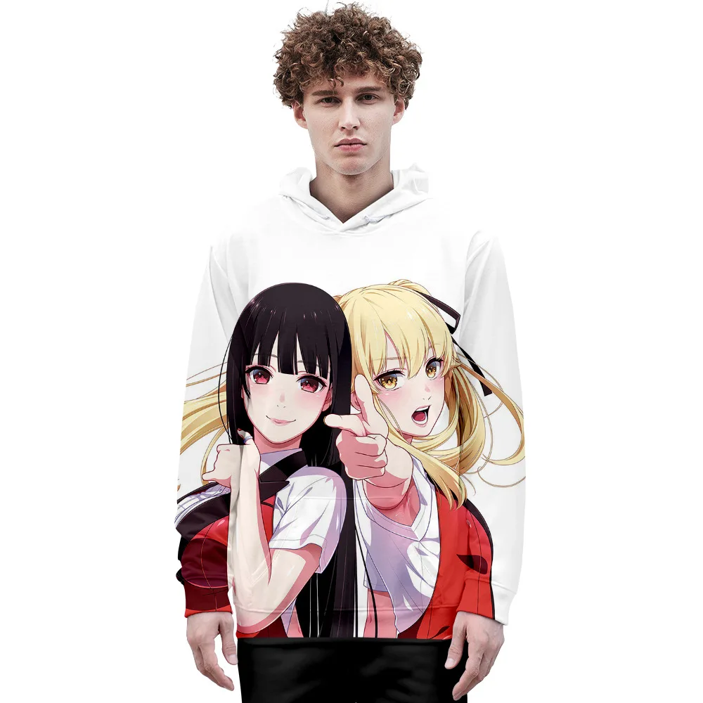 Толстовка Kakegurui для мужчин и женщин кофта с аниме принтом модная уличная одежда в