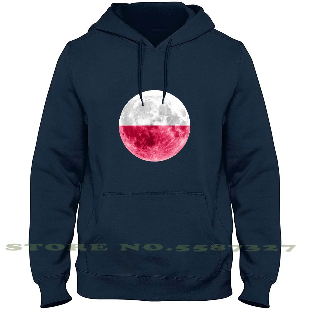 

Poland Polish Flag Moon - Gift For Polish From Poland Long Sleeve Hoodie Sweatshirt Polish Pride Poland Flag Polish Flag Roots
