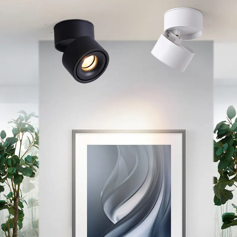 

Foldable Swive Dimmable 12W LED Ceiling Rail lamp Household Nordic MainLiving room Bedroom Foyer Porch Aisle Spotlight Downlight