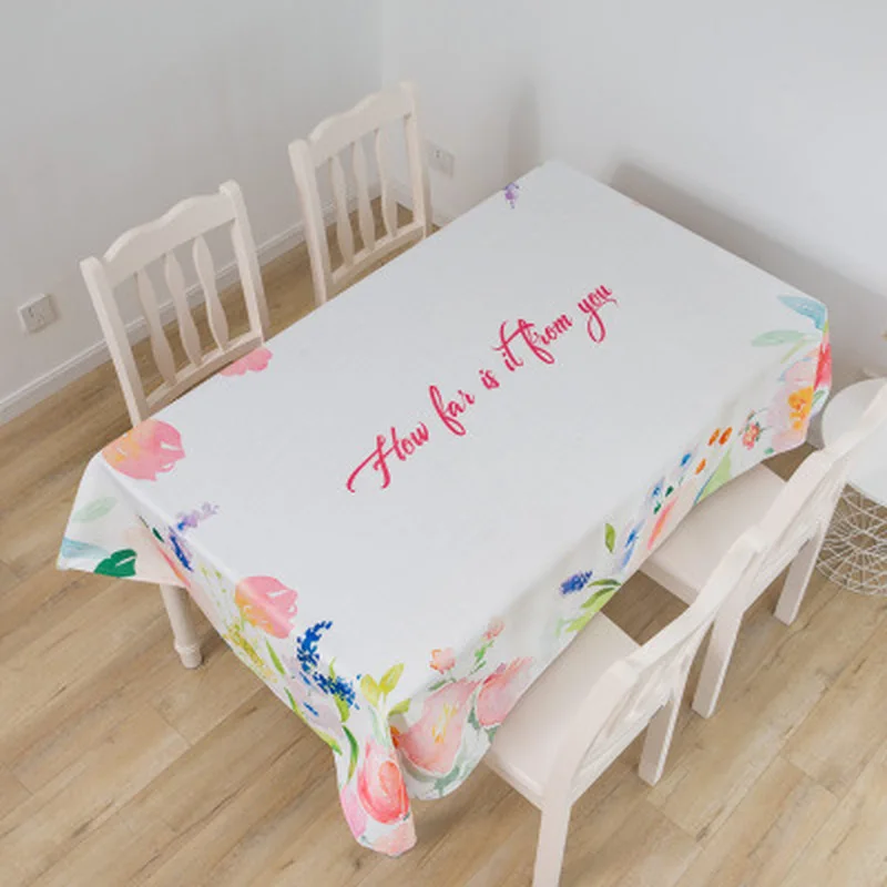 

Art pastoral tablecloth cloth art cotton and linen small fresh waterproof tablecloth rectangular tablecloth mantel mesa